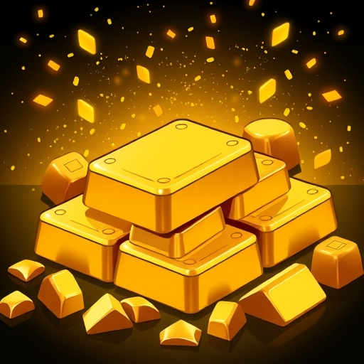 Illustration of gold bars