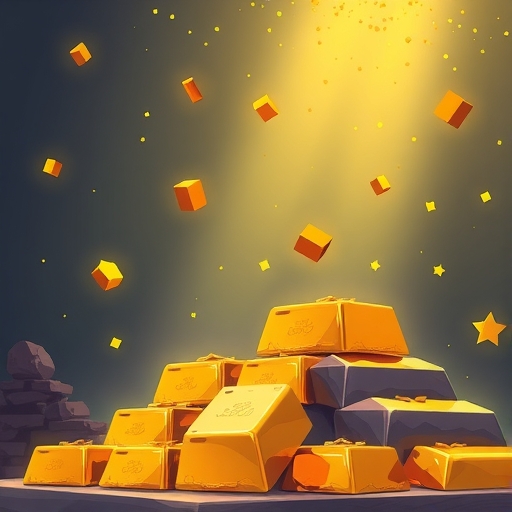 Illustration of gold bars