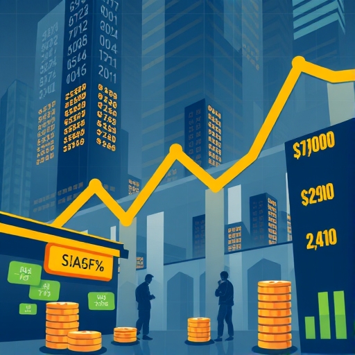 An illustration of stock market trends.