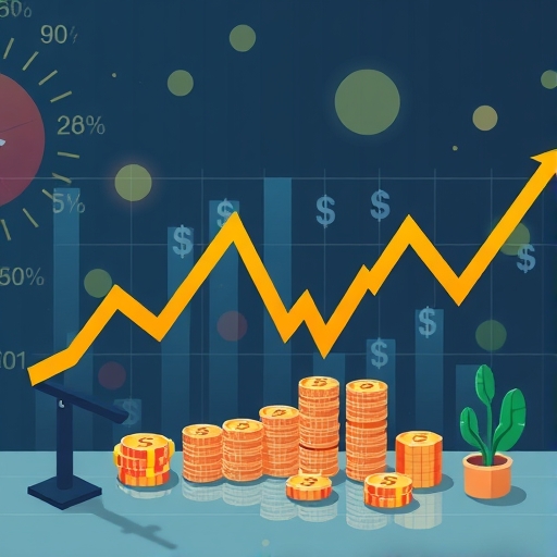 An illustration of the stock market.