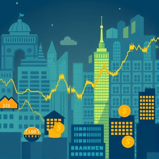 An illustration of the stock market.
