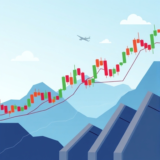 Illustration of trading charts