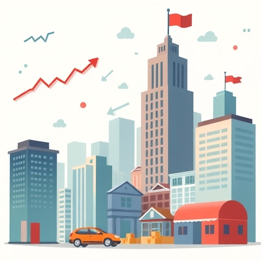 An illustration of the stock market.