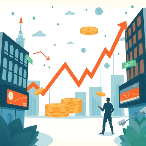 An illustration of the stock market.