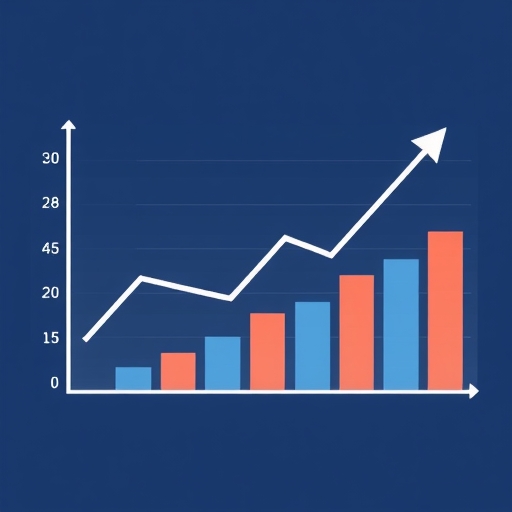 A financial graph illustration.