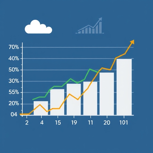 A financial graph illustration.