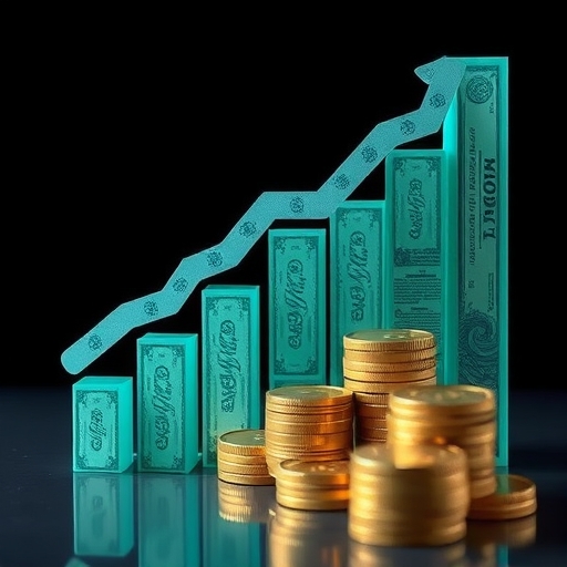 An abstract visualization of the financial margin concept.