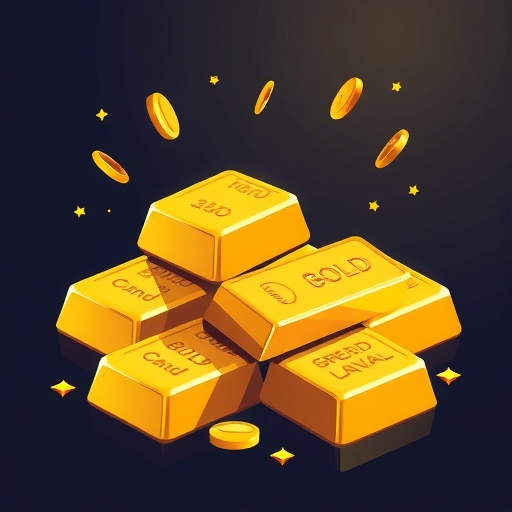 gold bars illustration