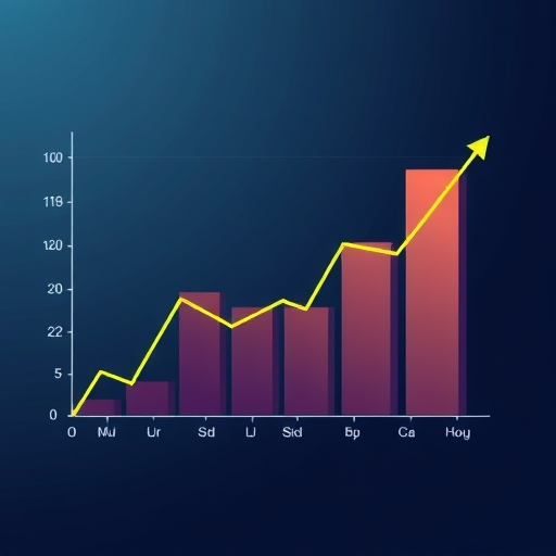 An illustration of financial graphs.
