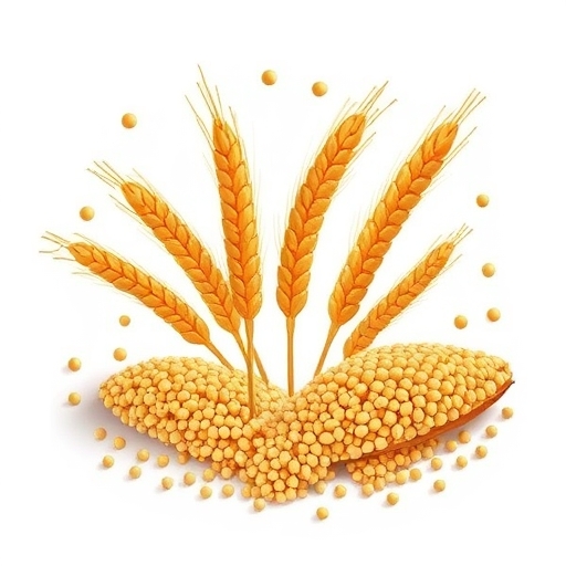 An illustration of grains.