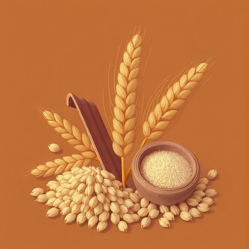An illustration of grains.