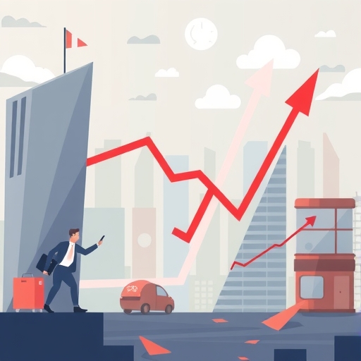 An illustration of market decline.