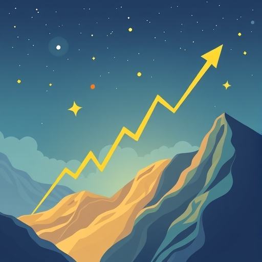 Illustration of rising stocks
