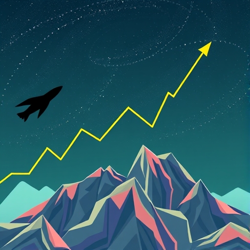Illustration of rising stocks