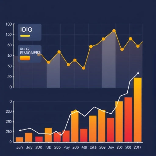 illustration of stock charts