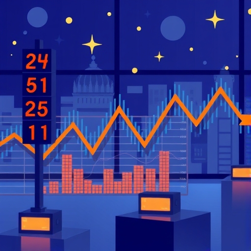 An illustration of the stock market.