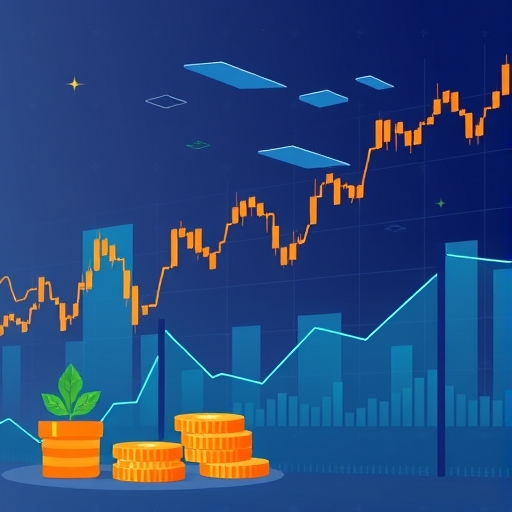 An illustration of the stock market.