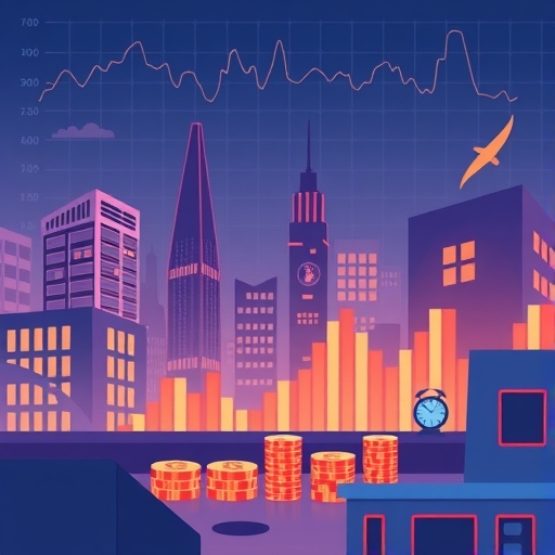 An illustration of the stock market.