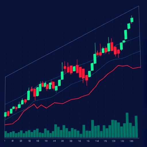 An illustration of trading charts.