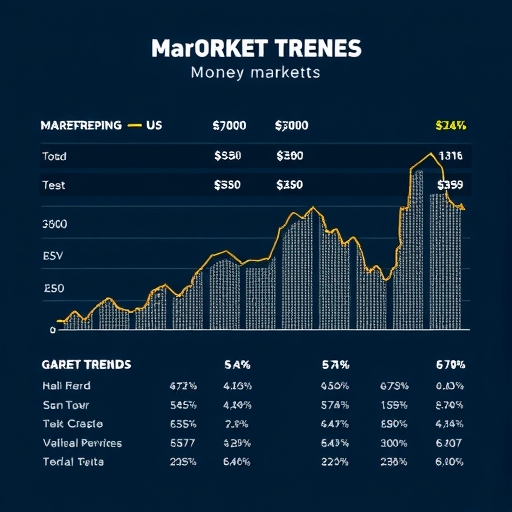 An abstract representation of money market trends.