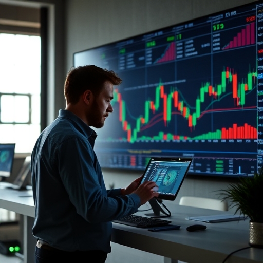 Trader analyzing charts