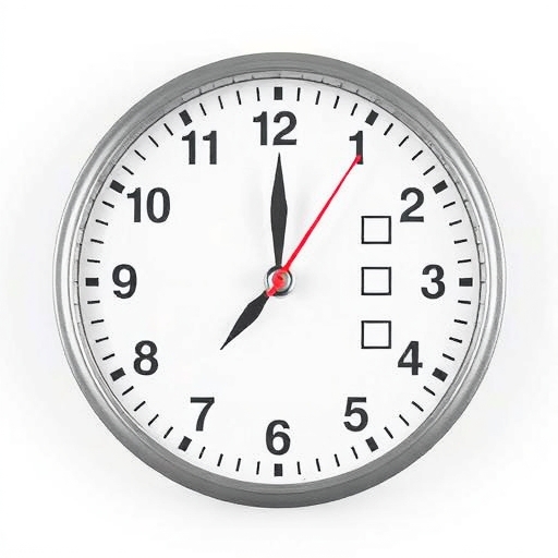 A clock with a checklist.