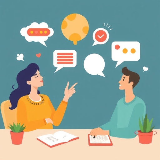 An illustration of communication skills.