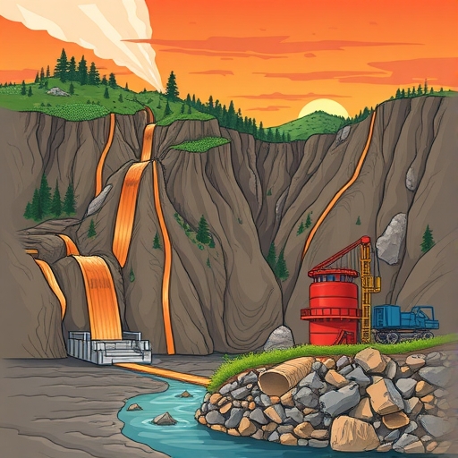 illustration of copper mining