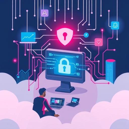 An illustration of cybersecurity.