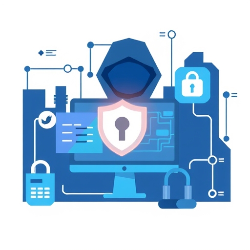 An illustration of cybersecurity.
