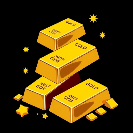 An illustration of gold bars.
