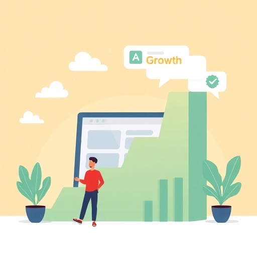 Illustration of website growth.