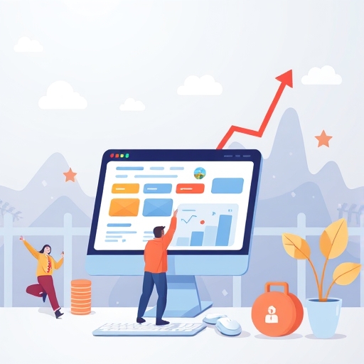 Illustration of website growth.