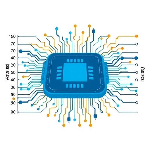 A semiconductor stock graph.
