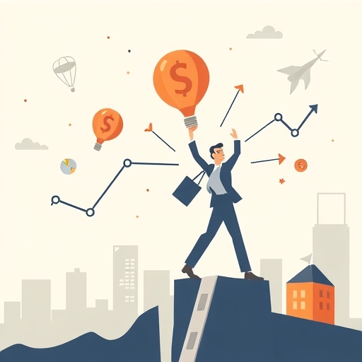 A person analyzing graphs, depicting business growth.