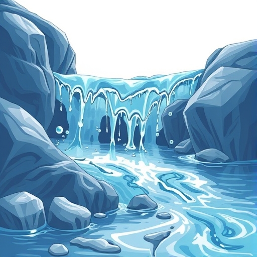 Water flowing illustration