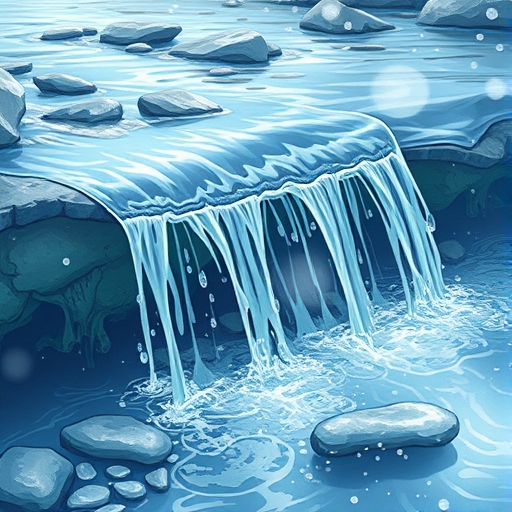 Water flowing illustration
