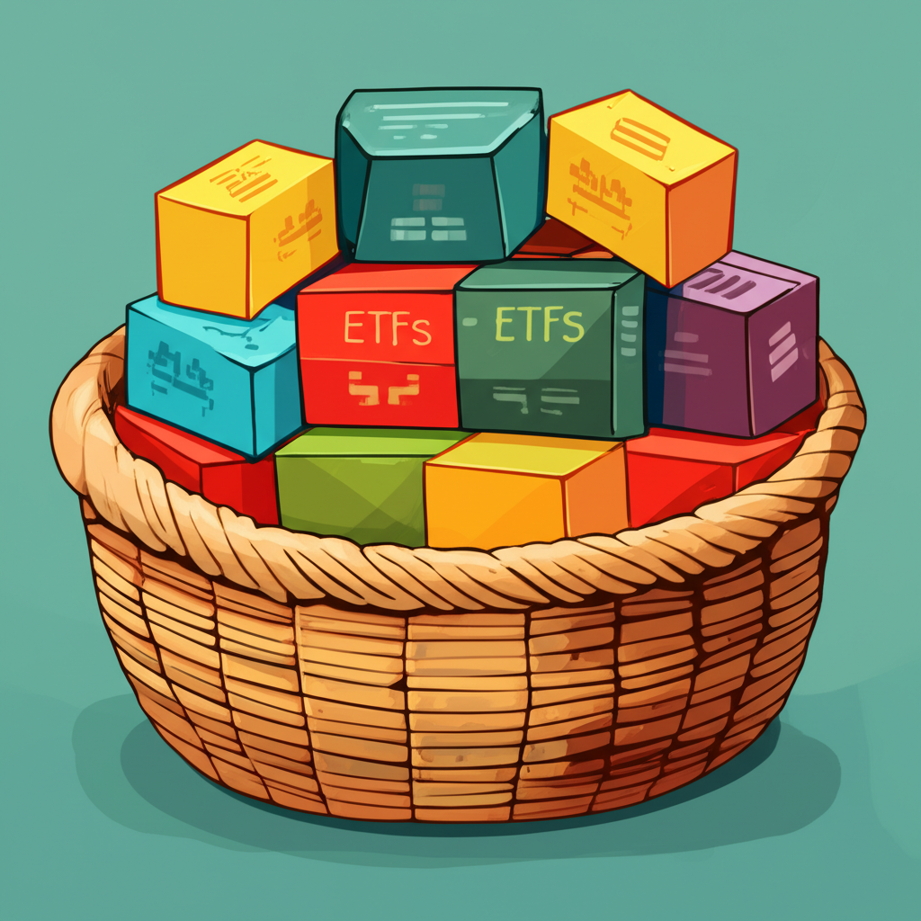 A diverse portfolio of investment assets represented by various financial symbols.