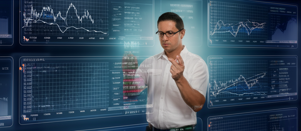 US investor analyzing currency ETFs on a computer screen