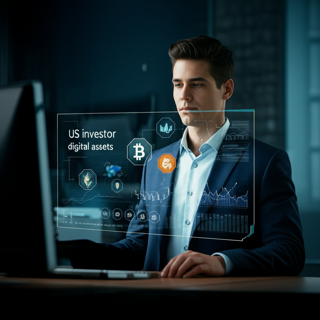 US investor explores digital assets on a modern trading platform