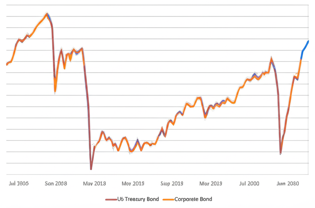 Treasury vs corporate bond charts