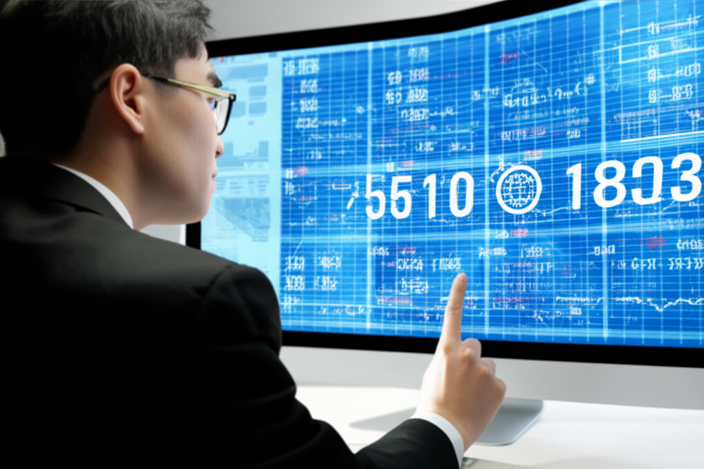 Digital investor analyzing funds