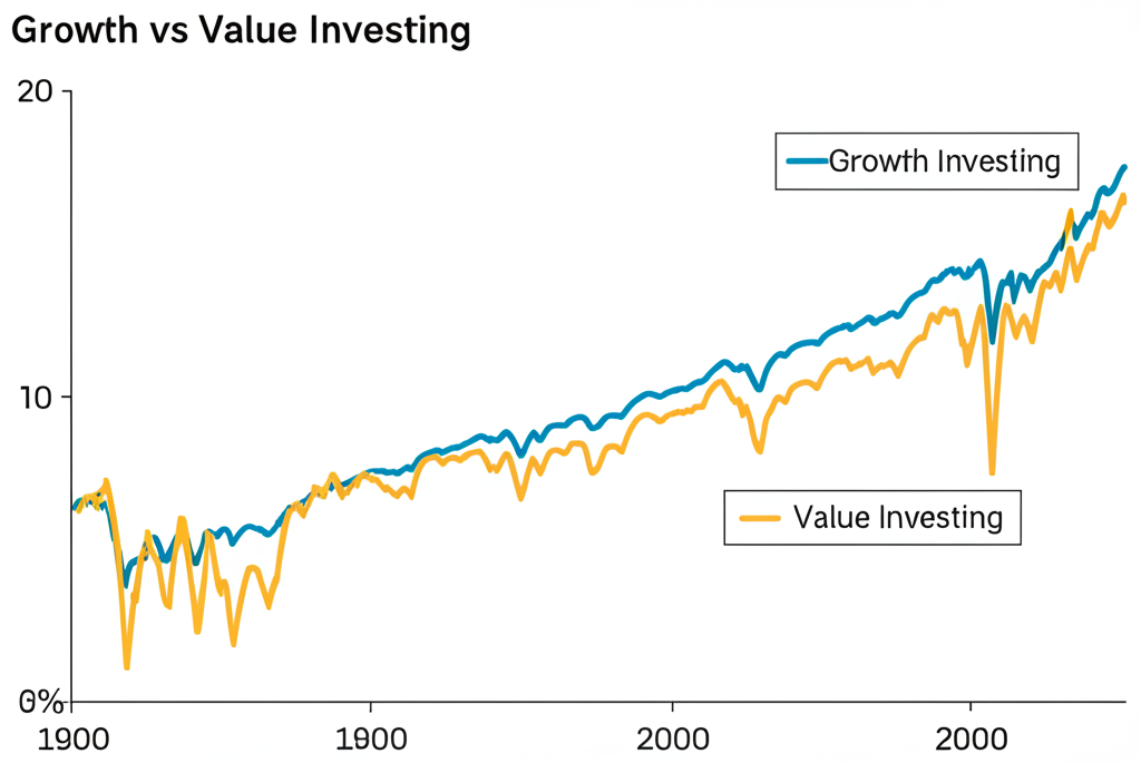 Growth vs Value investing charts