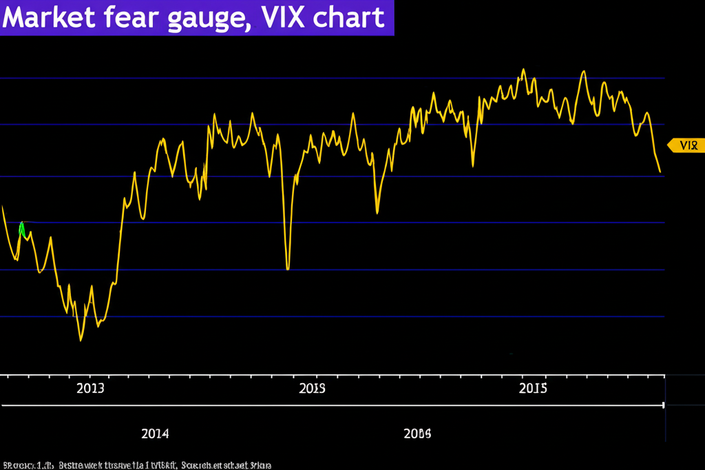 Market fear gauge, VIX chart