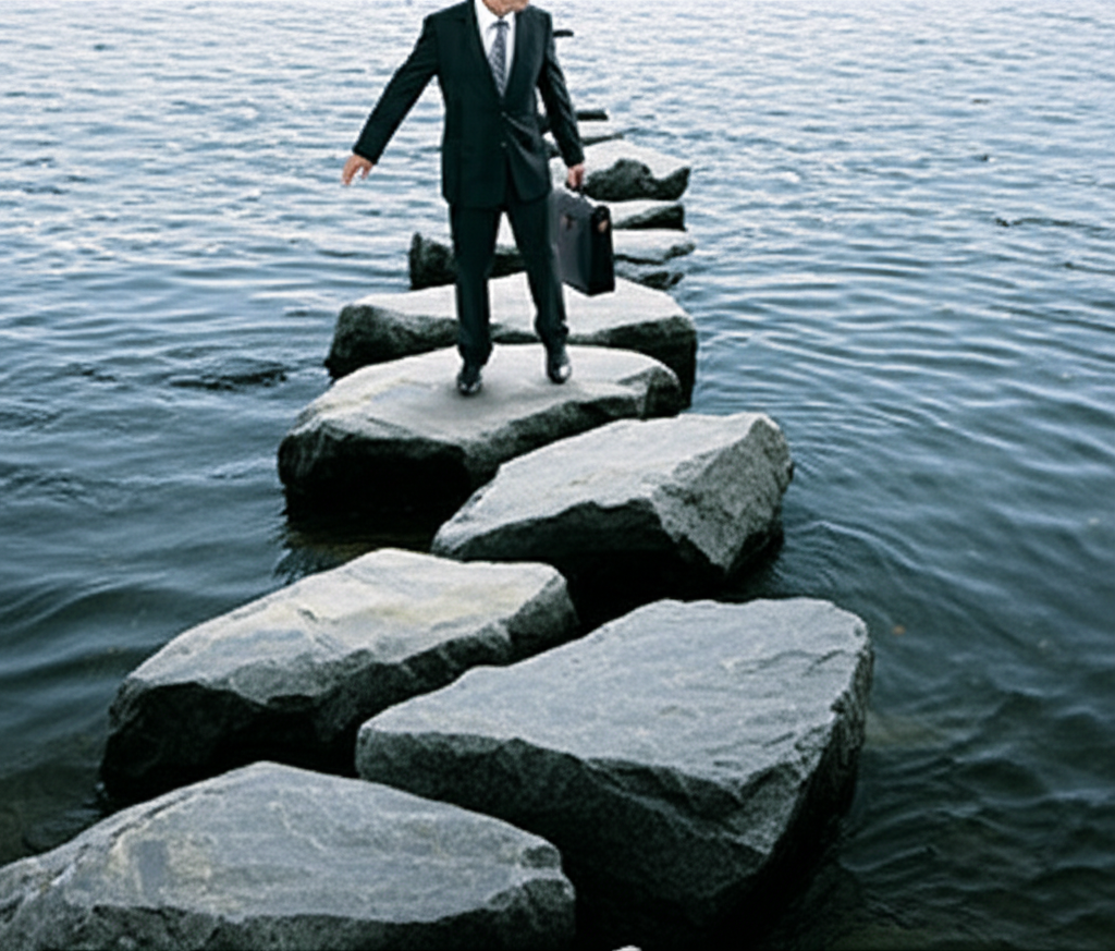 Investor navigating financial risks