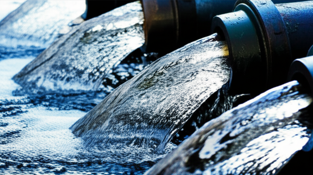 Clean water flowing through city pipes