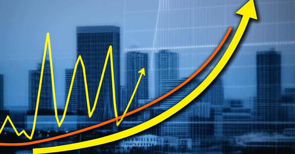 US bond market with rising yield curves