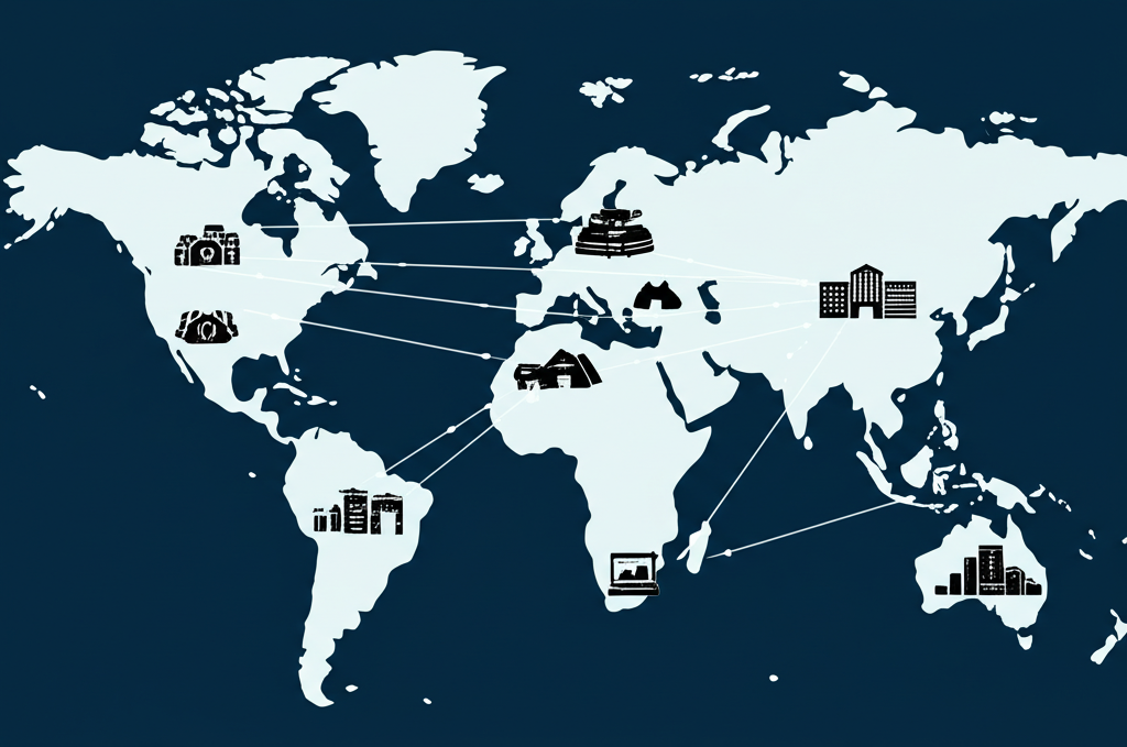 Diversified portfolio, global map