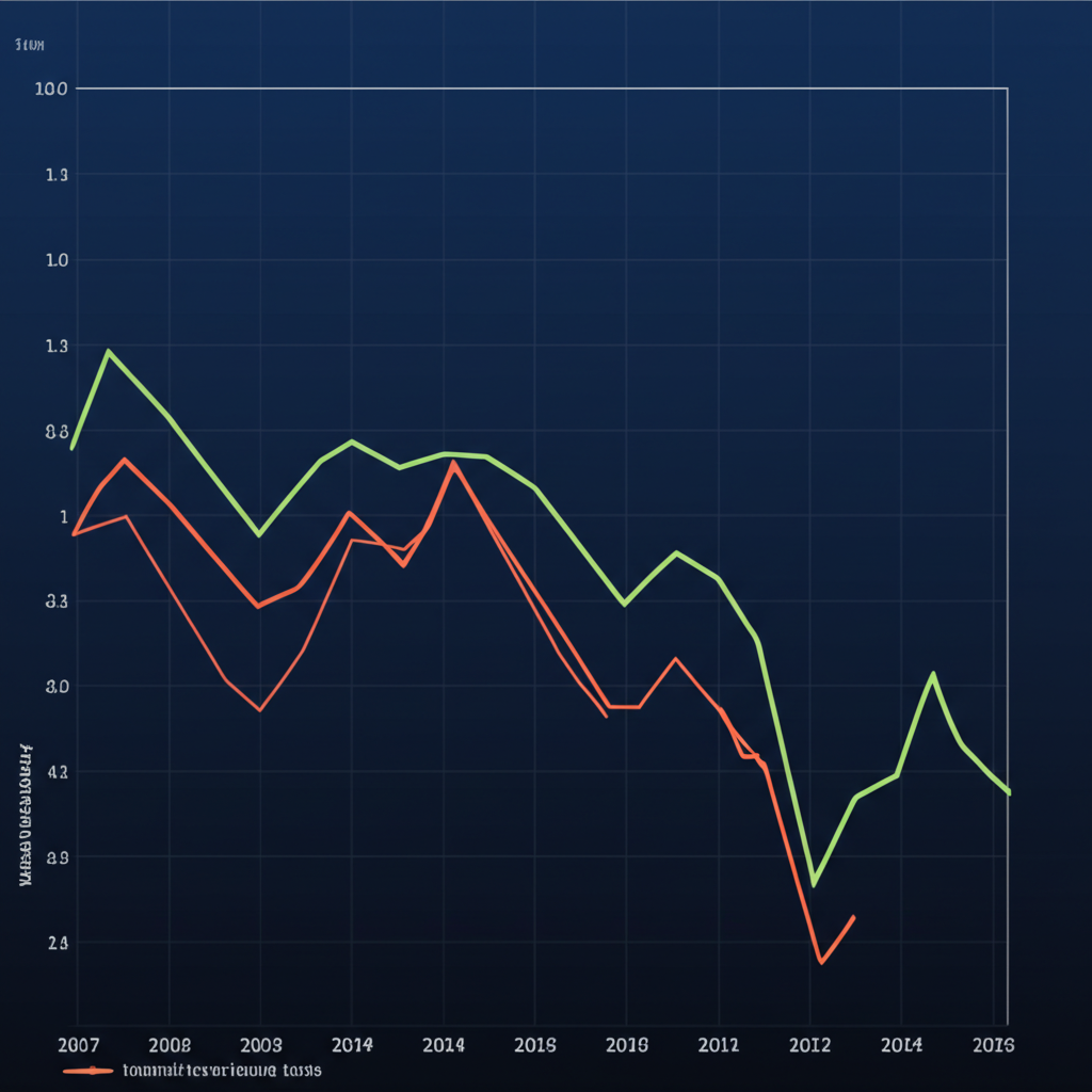 Trader analyzing leveraged ETF performance on a multi-screen setup with volatility charts