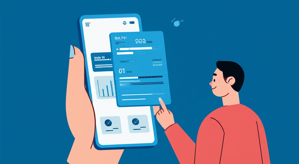 Person with automated finance app